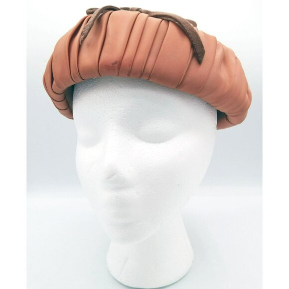 Hat Sharon Originals Corona Italy Women Pillbox Brown Ribbon Vintage Fashion main image 11